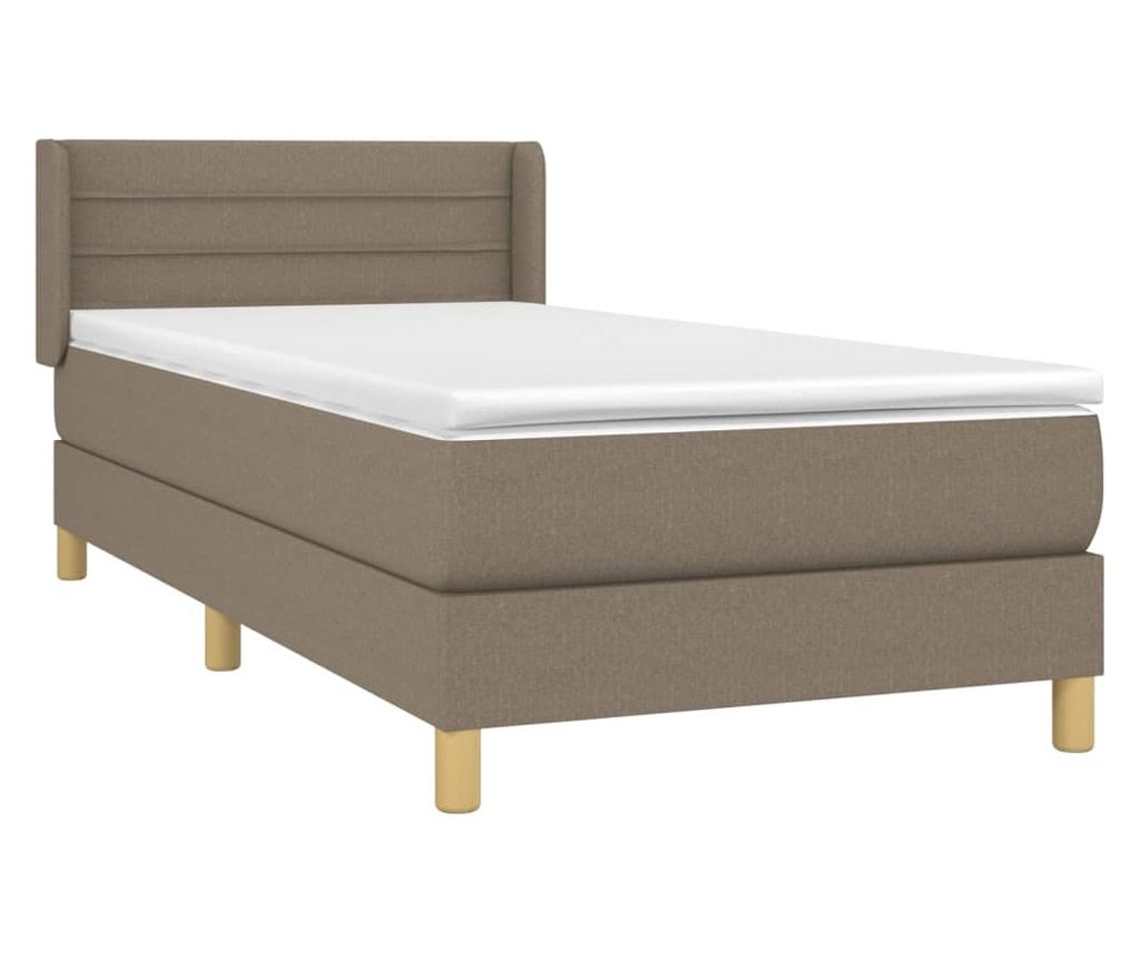 Boxspring krevet s madracem, sivo-smeđa, 80x200 cm, tekstil - 3
