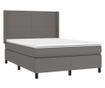 Boxspring krevet, siva, 140x200 cm, umjetna koža thumbnail 3