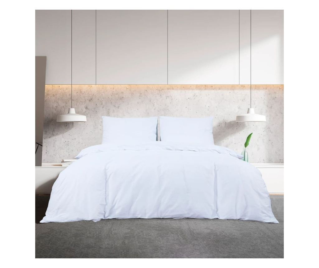 Комплект завивки, бял, 135x200 см, микрофибър - 3