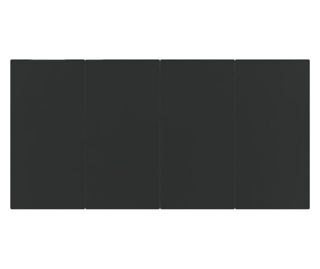 Градински комплект мебели, 7 части, Черен, Полиратан