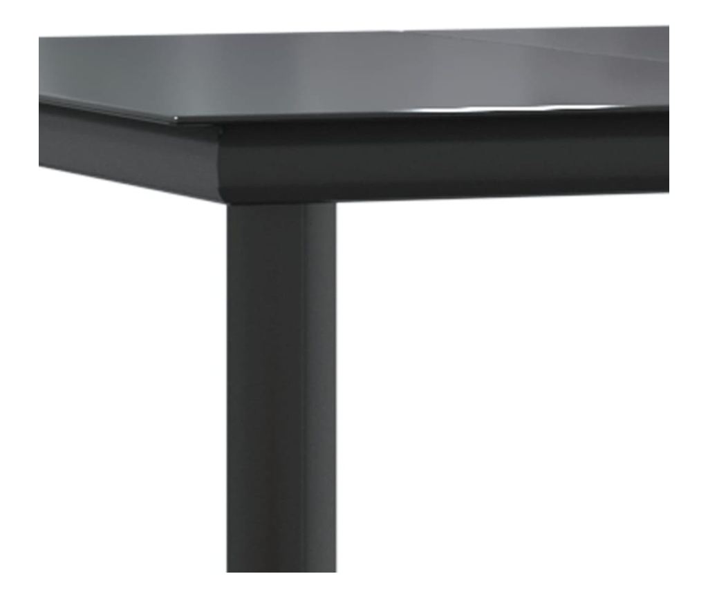 Комплект градински трапезни мебели, 5 части, с възглавници, кафяв - 9