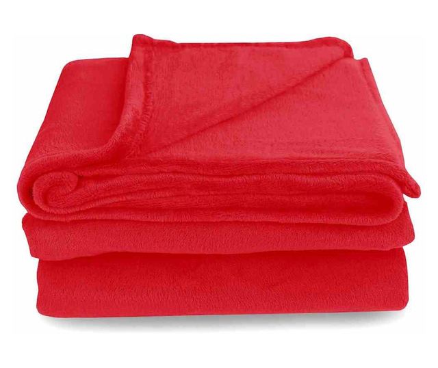 Patura cocolino cu motiv clasic, Micutu, 240 g/m2, 150x200 cm, rosu