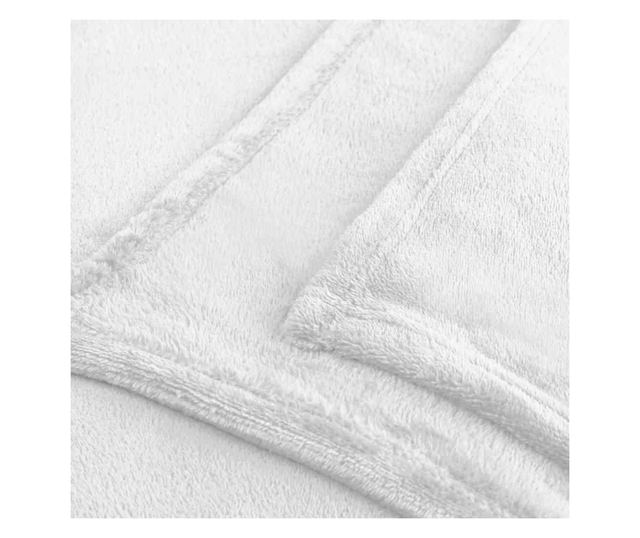 Patura cocolino cu motiv clasic, Micutu, 240 g/m2, 220x240 cm, alb
