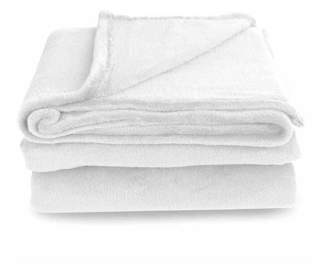 Patura cocolino cu motiv clasic, Micutu, 240 g/m2, 220x240 cm, alb