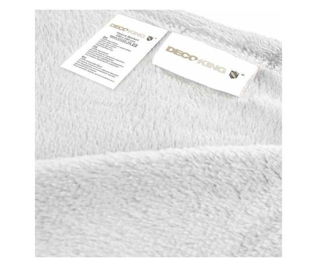 Patura cocolino cu motiv clasic, Micutu, 240 g/m2, 220x240 cm, alb