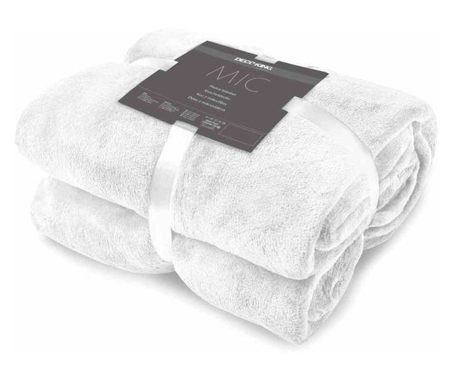 Patura cocolino cu motiv clasic, Micutu, 240 g/m2, 220x240 cm, alb