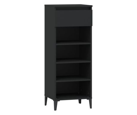 vidaXL Pantofar, negru, 40x36x105 cm, lemn prelucrat