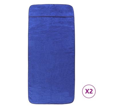 Ručnici za plažu 2 kom plavi 60 x 135 cm od tkanine 400 GSM