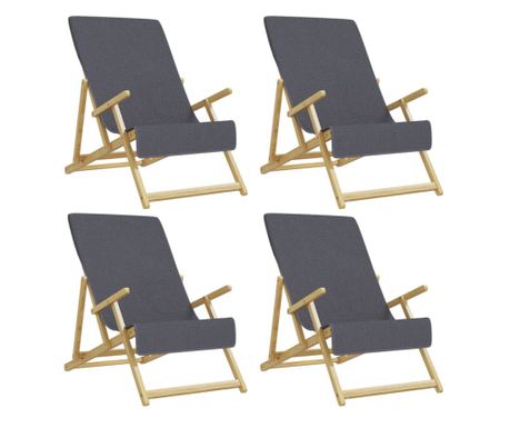 Ručnici za plažu 4 kom antracit 60 x 135 cm od tkanine 400 GSM