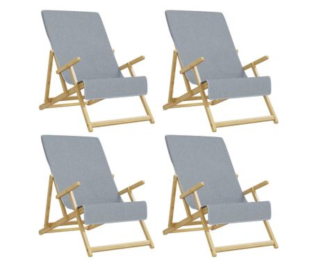 Ručnici za plažu 4 kom sivi 60 x 135 cm od tkanine 400 GSM