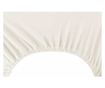 Cearsaf de pat cu elastic din bumbac 100%, Amber, 135 g/m2, 220x220 cm, crem