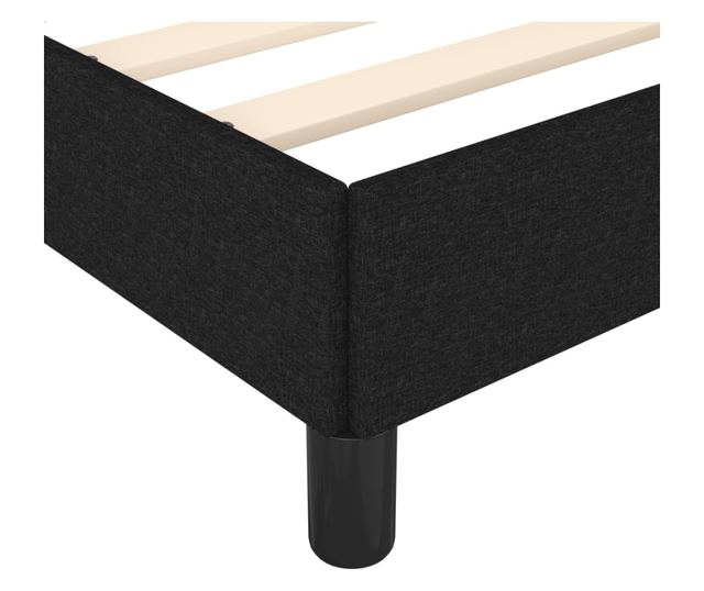 fekete szövet ágykeret 120 x 190 cm