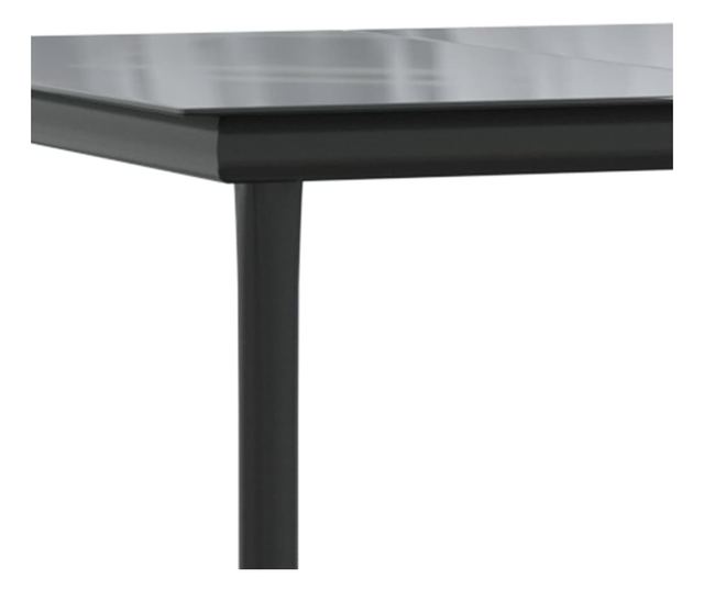 Комплект градински мебели, 7 части, с възглавници, черен