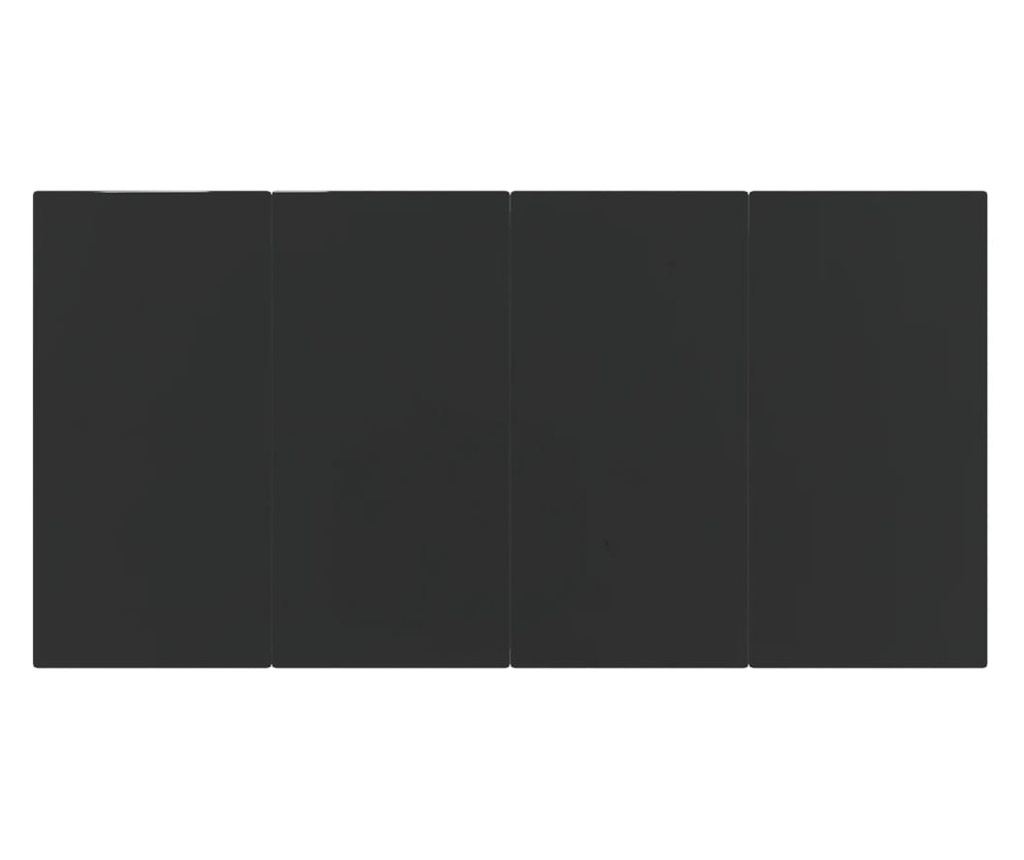 Градински комплект за сядане, 5 части, с възглавници, черен, полиратан - 7