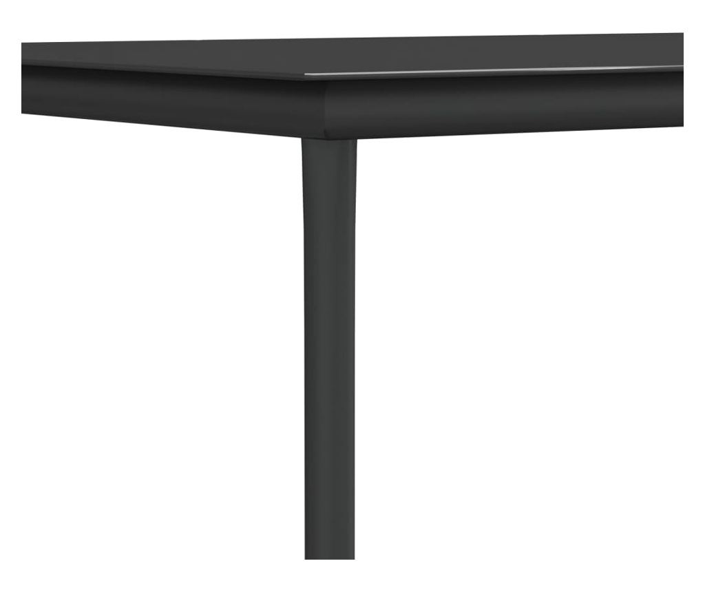 Vrtni namještaj, 5 komada, crni, tekstilen i čelik - 7