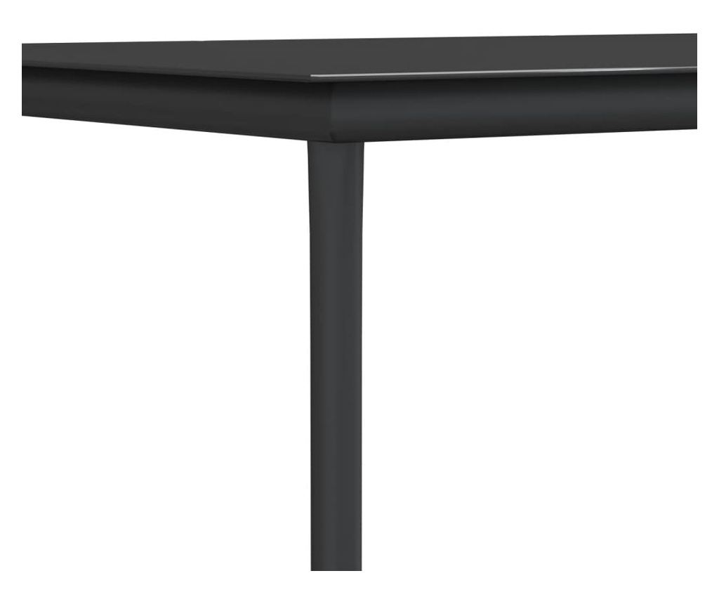 Градински комплект мебели, 5 части, Черен, Текстилен и Стомана - 7