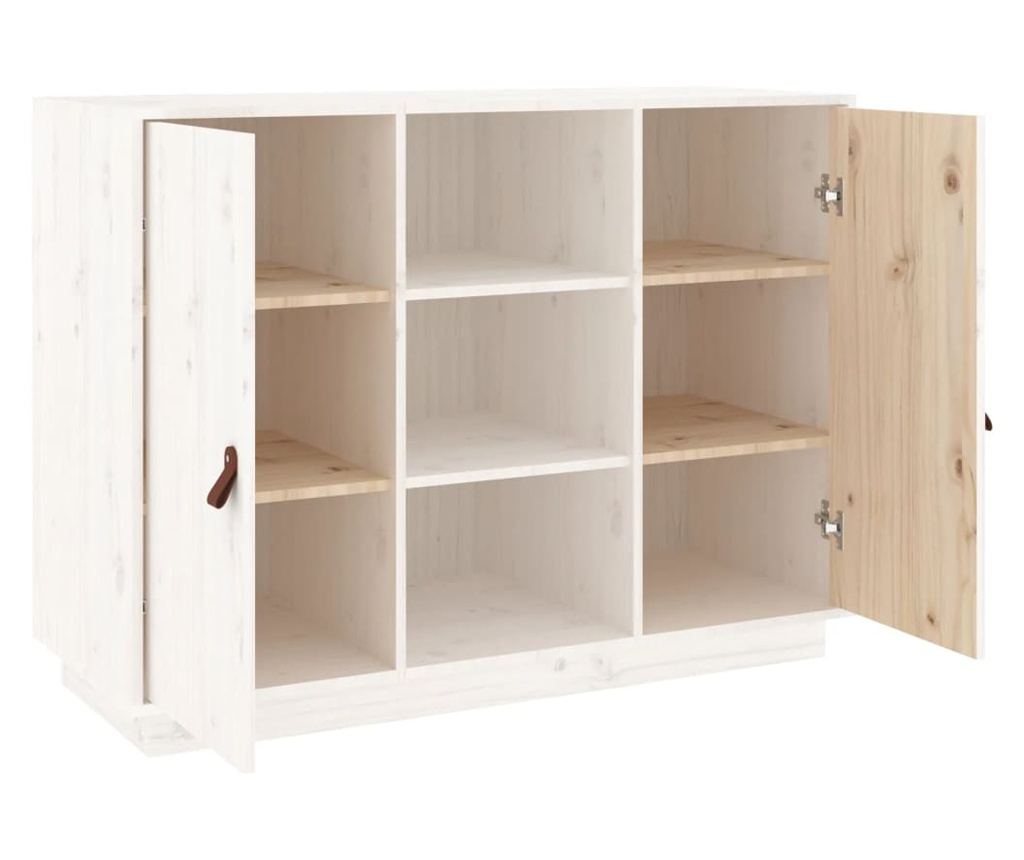 Omarica, bela, 100x40x75 cm, masivni bor - 4