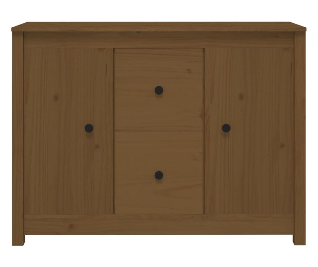 Stojalo, medeno rjavo, 100x35x74 cm, masivno borovo les. - 3