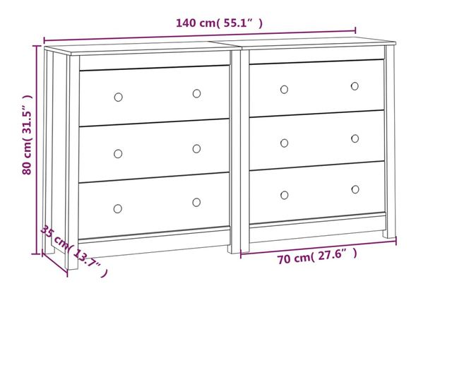 Stojalo, belo, 140x35x80 cm, masivno borovo les.
