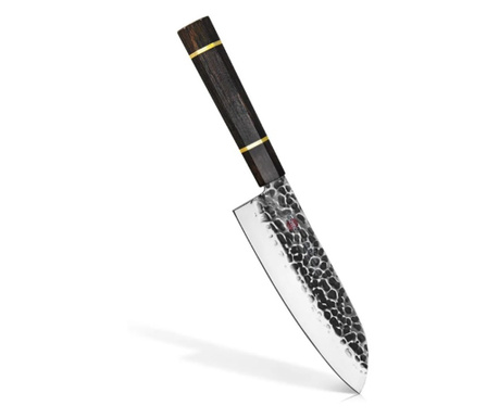 Santoku kés Fissman-Kensei Bokuden, AUS-8 acél, 15 cm, ezüst/barna