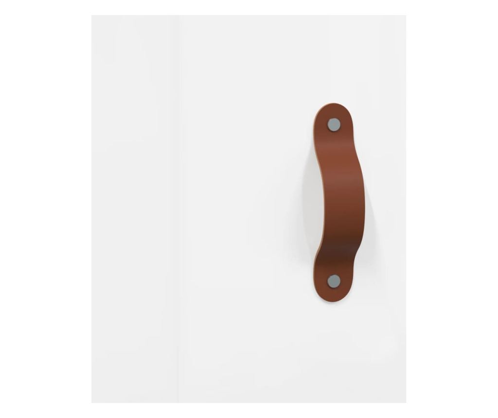 Konzola, bijela visokog sjaja, 69,5x34x90 cm, kompozitno drvo - 10