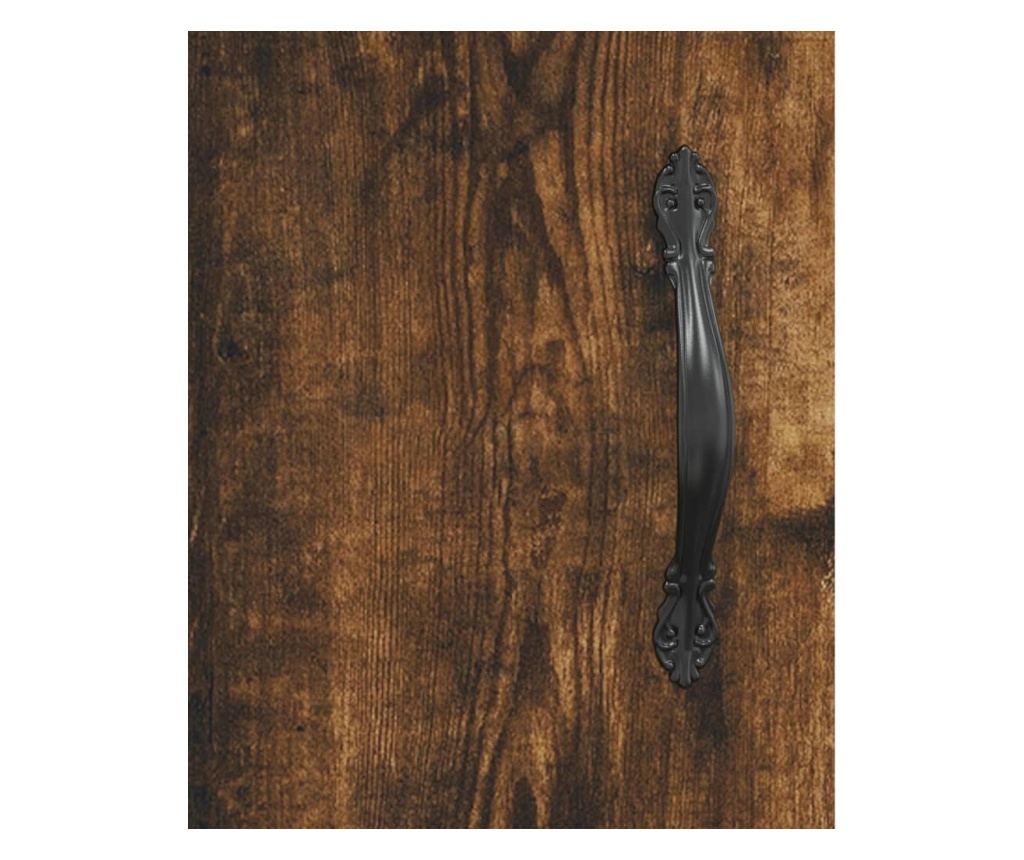 Visoka vitrina, dimljeni hrast, 69,5x34x180, kompozitno drvo - 10