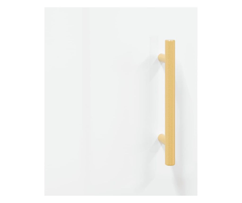 Zidni ormarić, bijeli visokog sjaja, 69,5x34x90 cm - 10