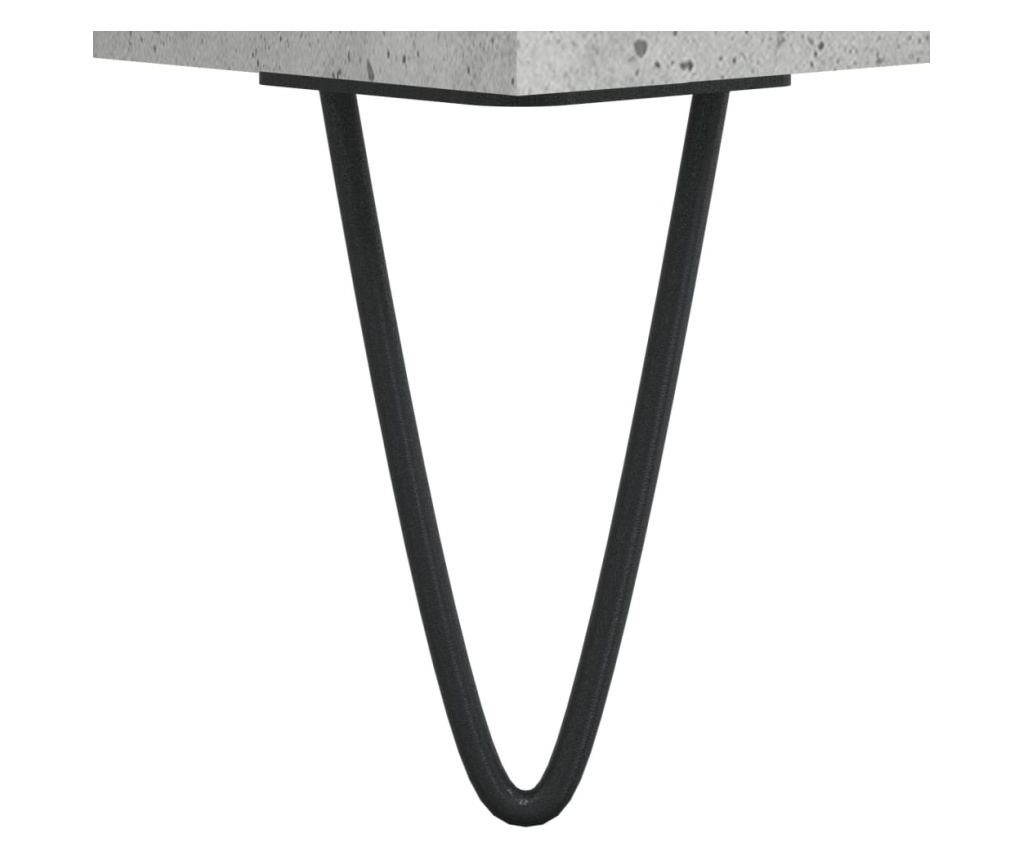 Ormarić, siva boja betona, 34,5x34x90 cm, konstruirano drvo - 10