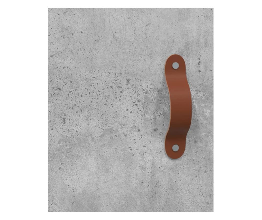 Visoki ormarić, betonsko siva, 69,5x34x180 cm, konstruirano drvo - 10