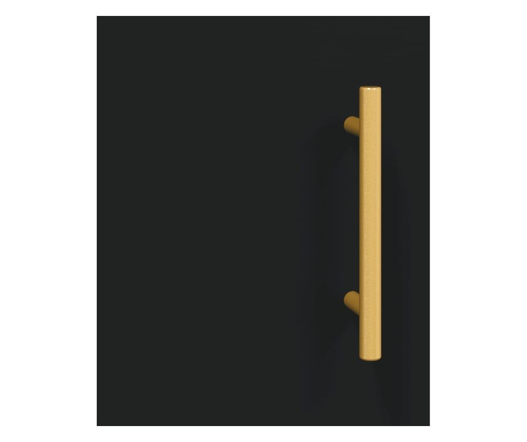 Visoka crna komoda, 69,5x34x180 cm, kompozitno drvo - 10