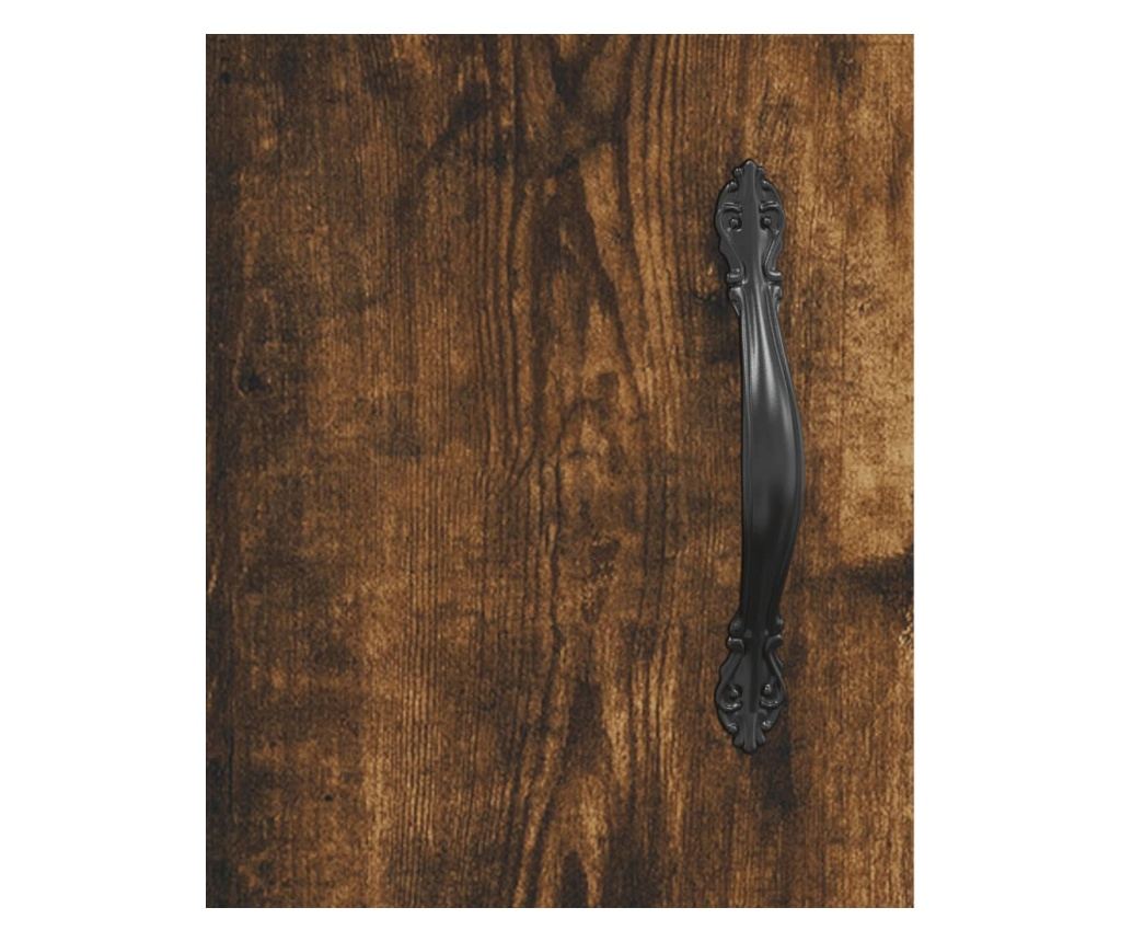 Visoka vitrina, dimljeni hrast, 69,5x34x180, kompozitno drvo - 10