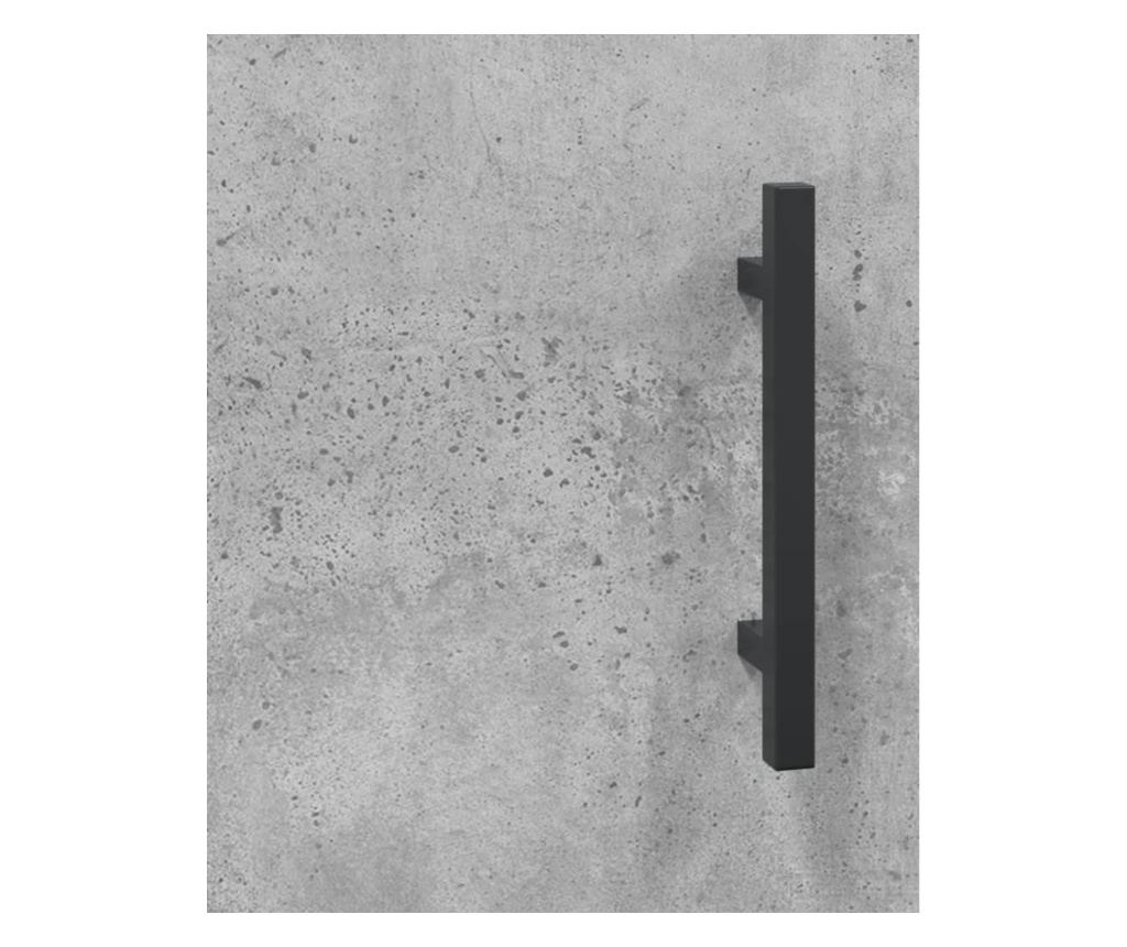 Komoda, betonsko siva, 69,5x34x90 cm, konstruirano drvo - 9