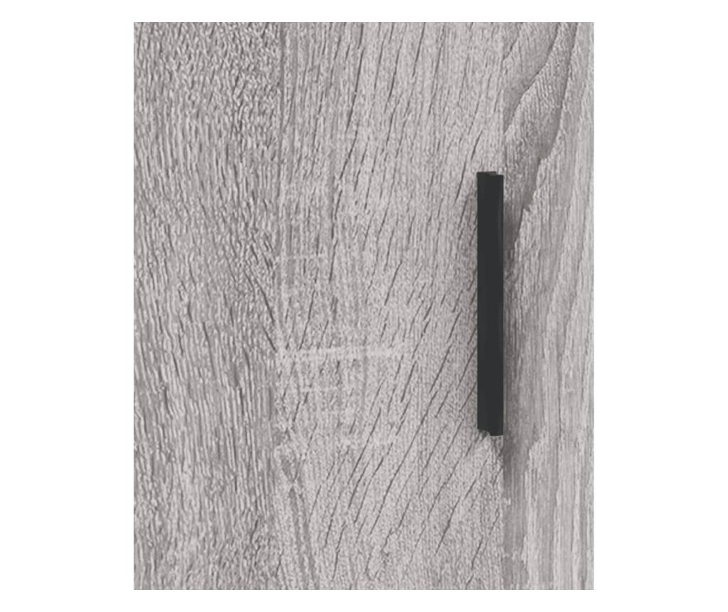 Visoki ormarić, sonoma siva, 69,5x34x180 cm, konstruirano drvo - 10