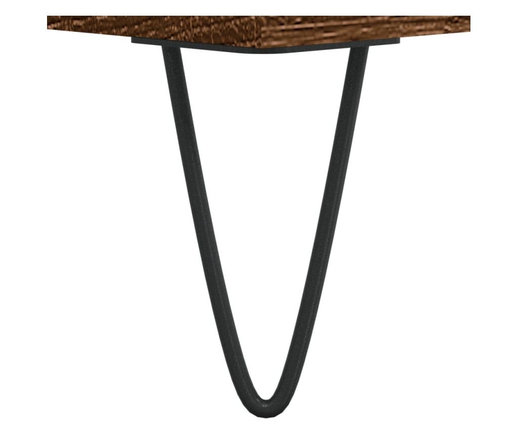 Smeđa hrastova komoda, 40x35x70 cm, obrađeno drvo - 10