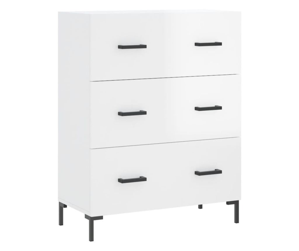 Visoka ormar, bijela visokog sjaja, 69,5x34x180 cm, kompozitno drvo - 7