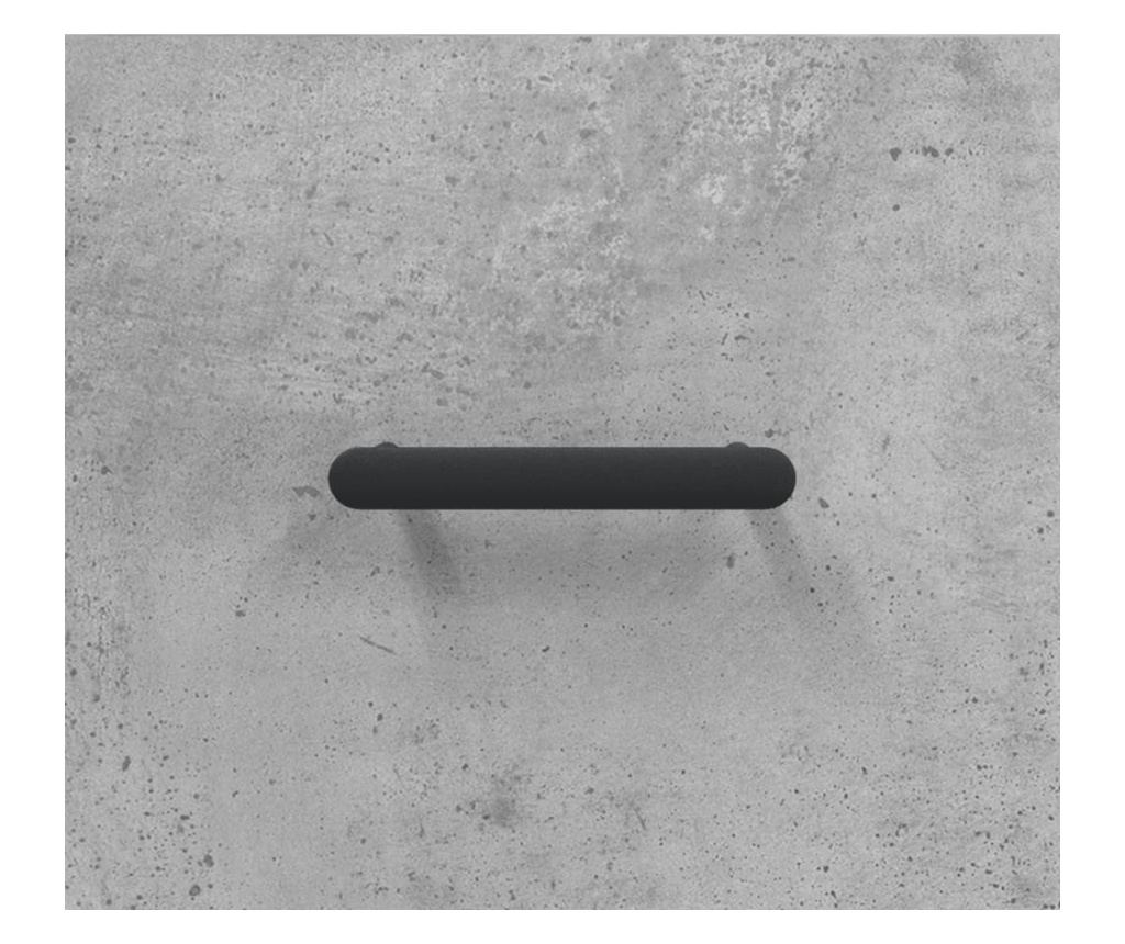 Komoda, betonsko siva, 69,5x34x90 cm, kompozitno drvo - 10