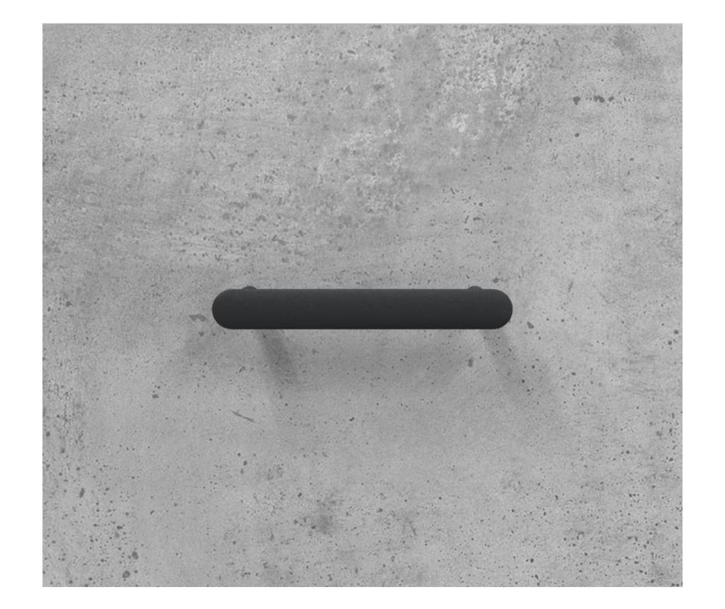 Visoki ormarić, betonsko siva, 34,5x34x180 cm, konstruirano drvo - 9