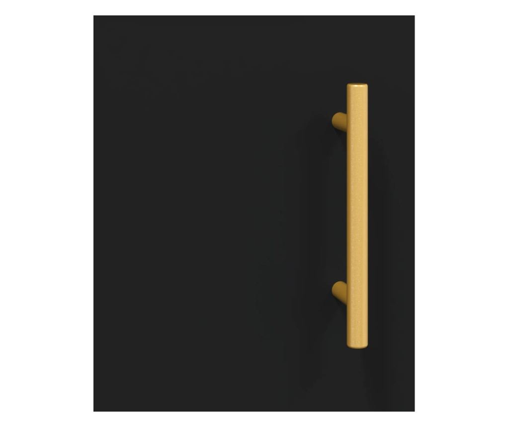 Visoka crna komoda, 69,5x34x180 cm, kompozitno drvo - 11