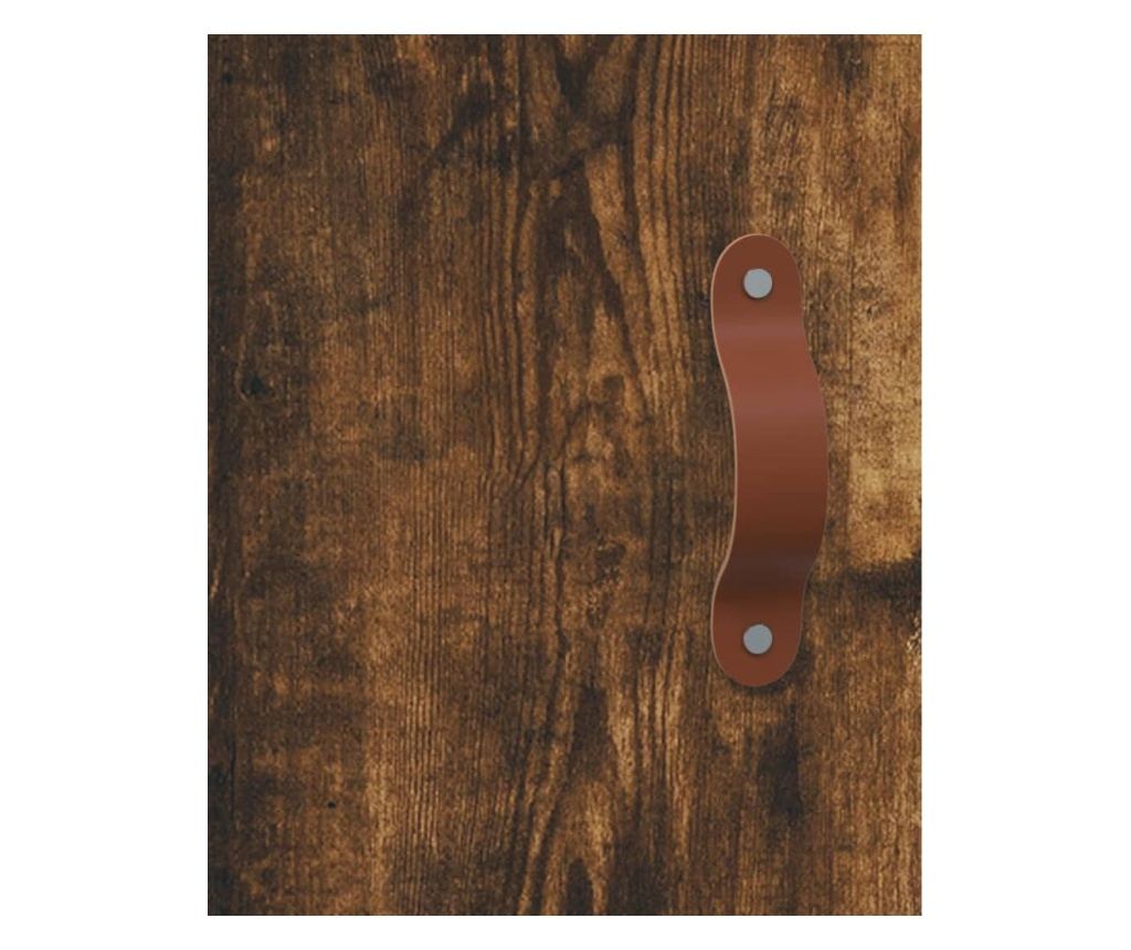 Visoka vitrina, dimljeni hrast, 69,5x34x180, kompozitno drvo - 10