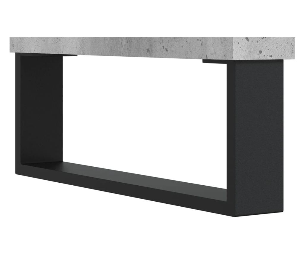 Komoda, betonsko siva, 69,5x34x90 cm, konstruirano drvo - 10