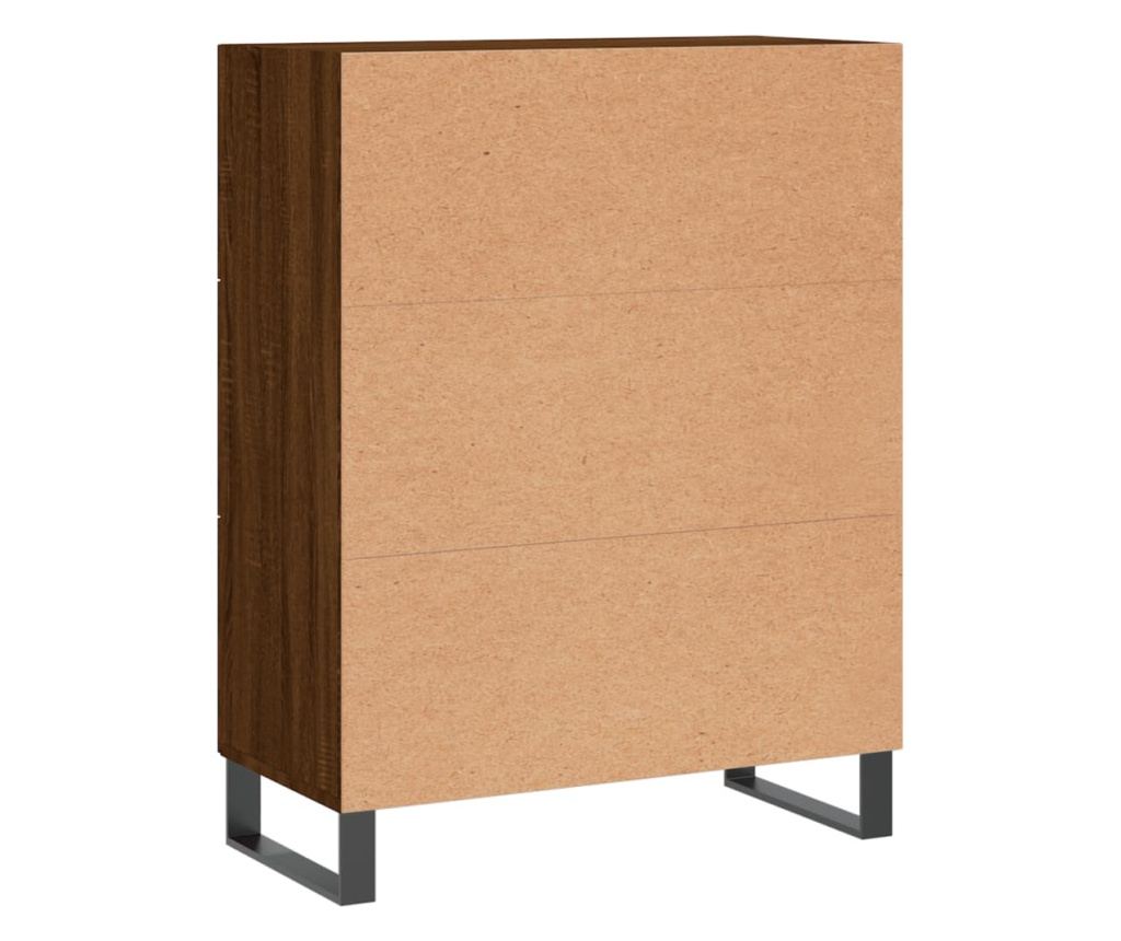 Ormarić za posuđe, smeđi hrast, 69,5x34x90 cm, konstruirano drvo - 8