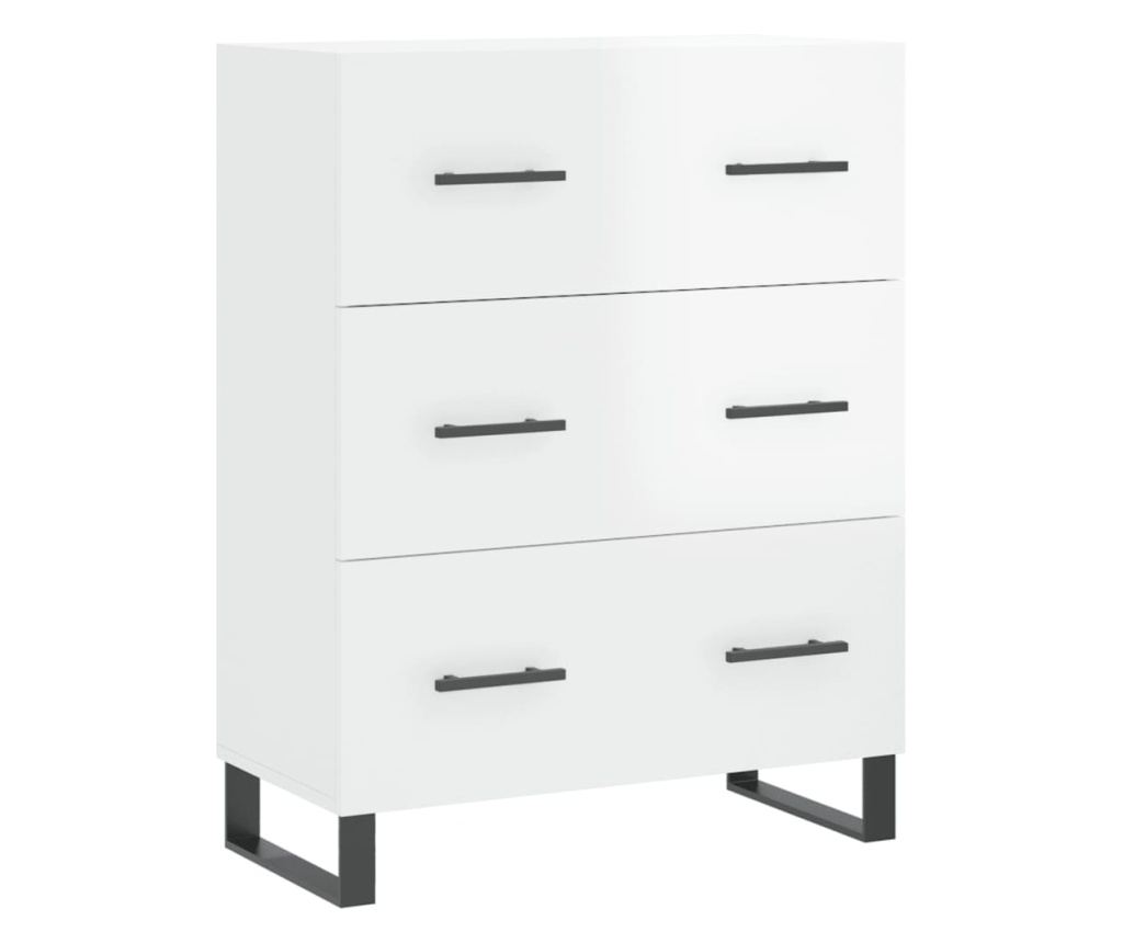 Visoka ormar, bijela visokog sjaja, 69,5x34x180 cm, kompozitno drvo - 7