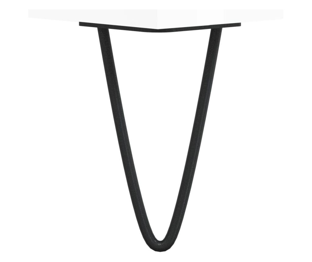 Konzola, bijela visokog sjaja, 40x35x70 cm, obrađeno drvo - 10