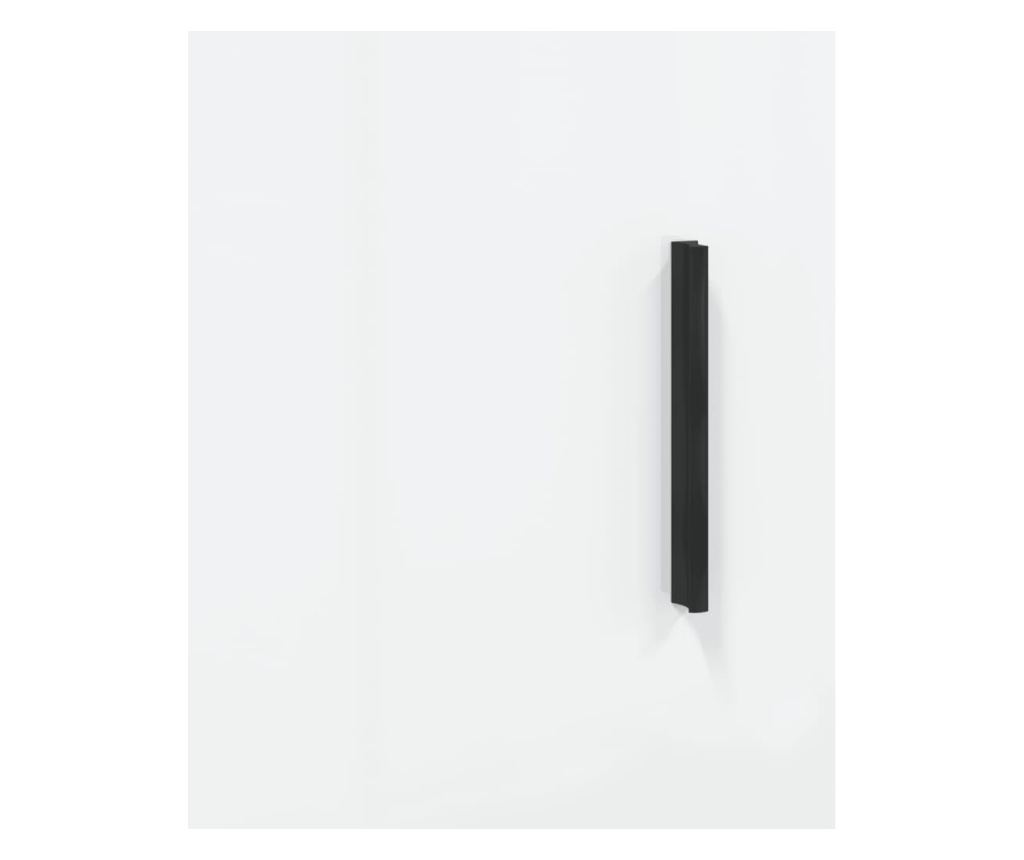 Zidni ormarić, bijeli visokog sjaja, 69,5x34x90 cm - 10