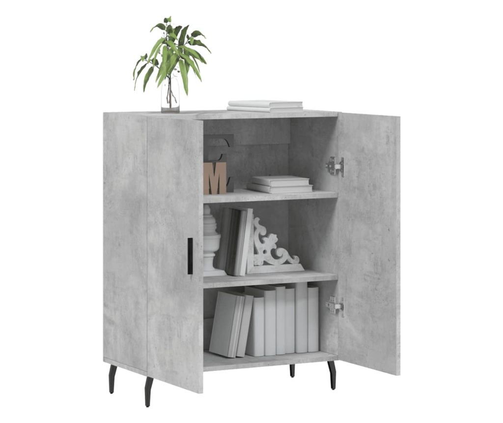 Ormarić za posluživanje, betonsko siva, 69,5x34x90 cm, konstruirano drvo - 4