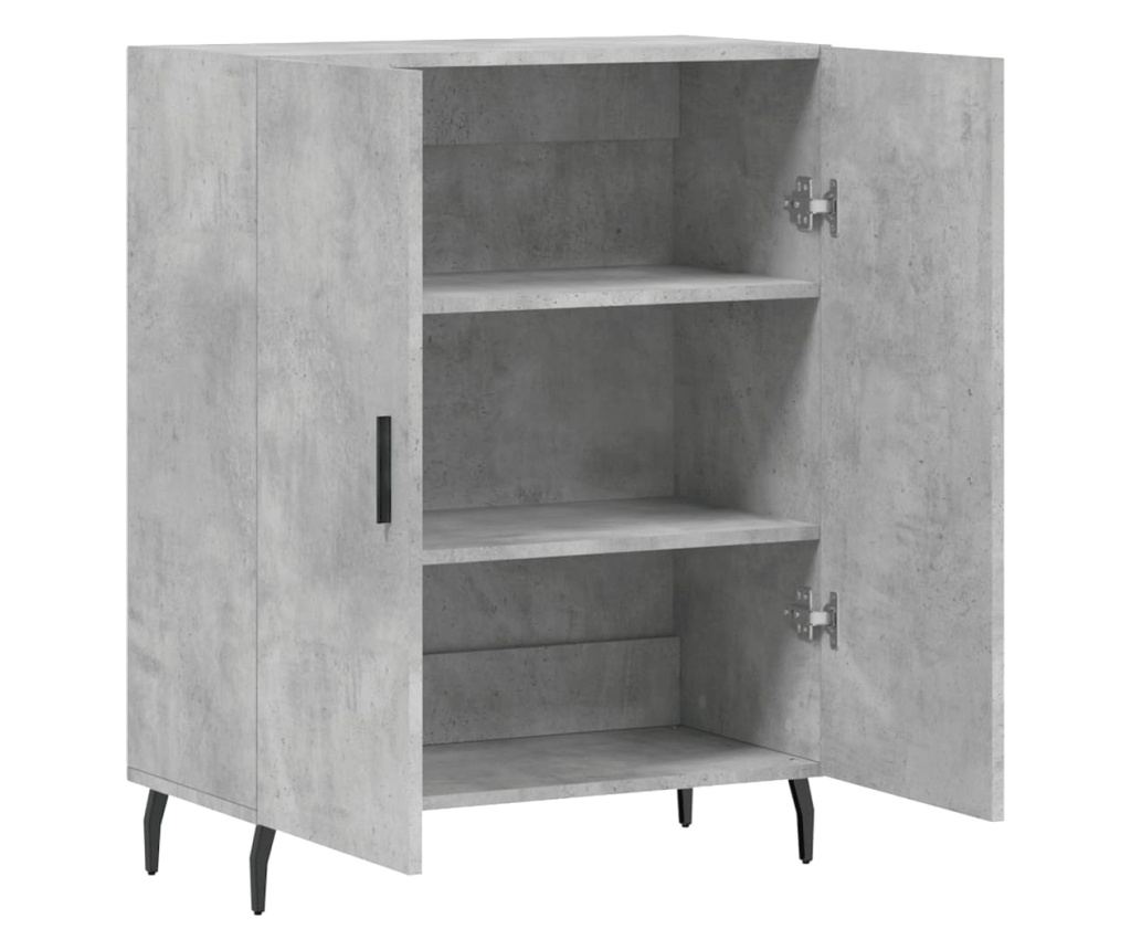 Ormarić za posluživanje, betonsko siva, 69,5x34x90 cm, konstruirano drvo - 6