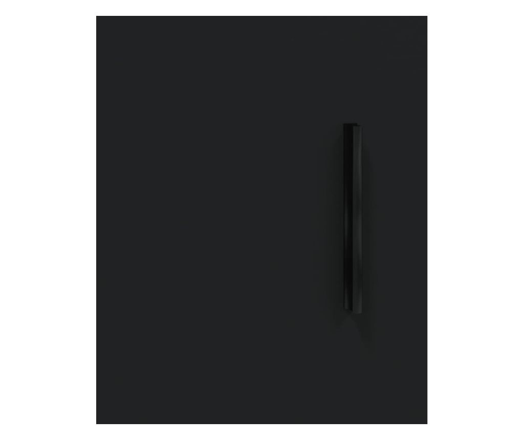 Visoka crna komoda, 69,5x34x180 cm, kompozitno drvo - 11