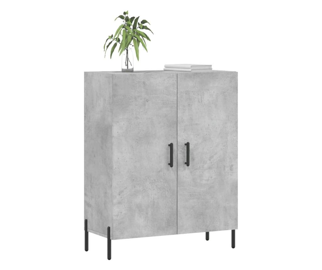 Komoda, betonsko siva, 69,5x34x90 cm, kompozitno drvo - 3