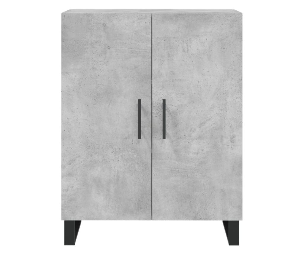 Komoda, betonsko siva, 69,5x34x90 cm, konstruirano drvo - 5