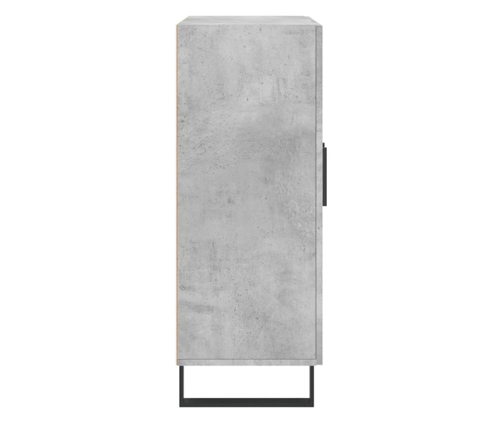 Komoda, betonsko siva, 69,5x34x90 cm, konstruirano drvo - 7